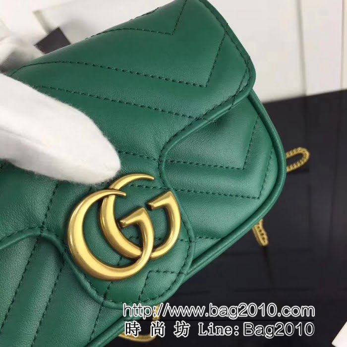 GUCCI古馳頂級原單 新款專櫃品質頂級原單實物實拍 476433 綠色正品開模純銅五金鏈條斜跨小包 HY1071